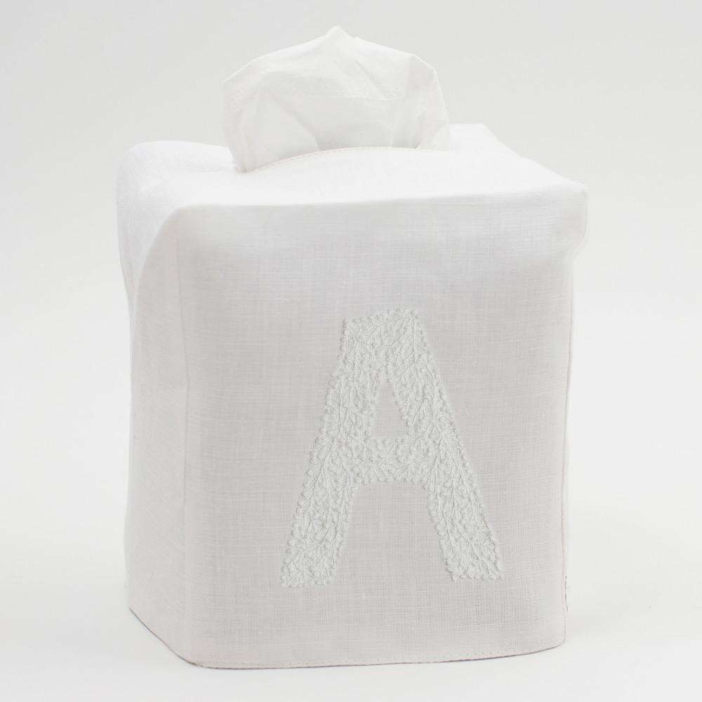 Henry Handwork Monogram Twig Tissue Box Cover - Thumbnail 2