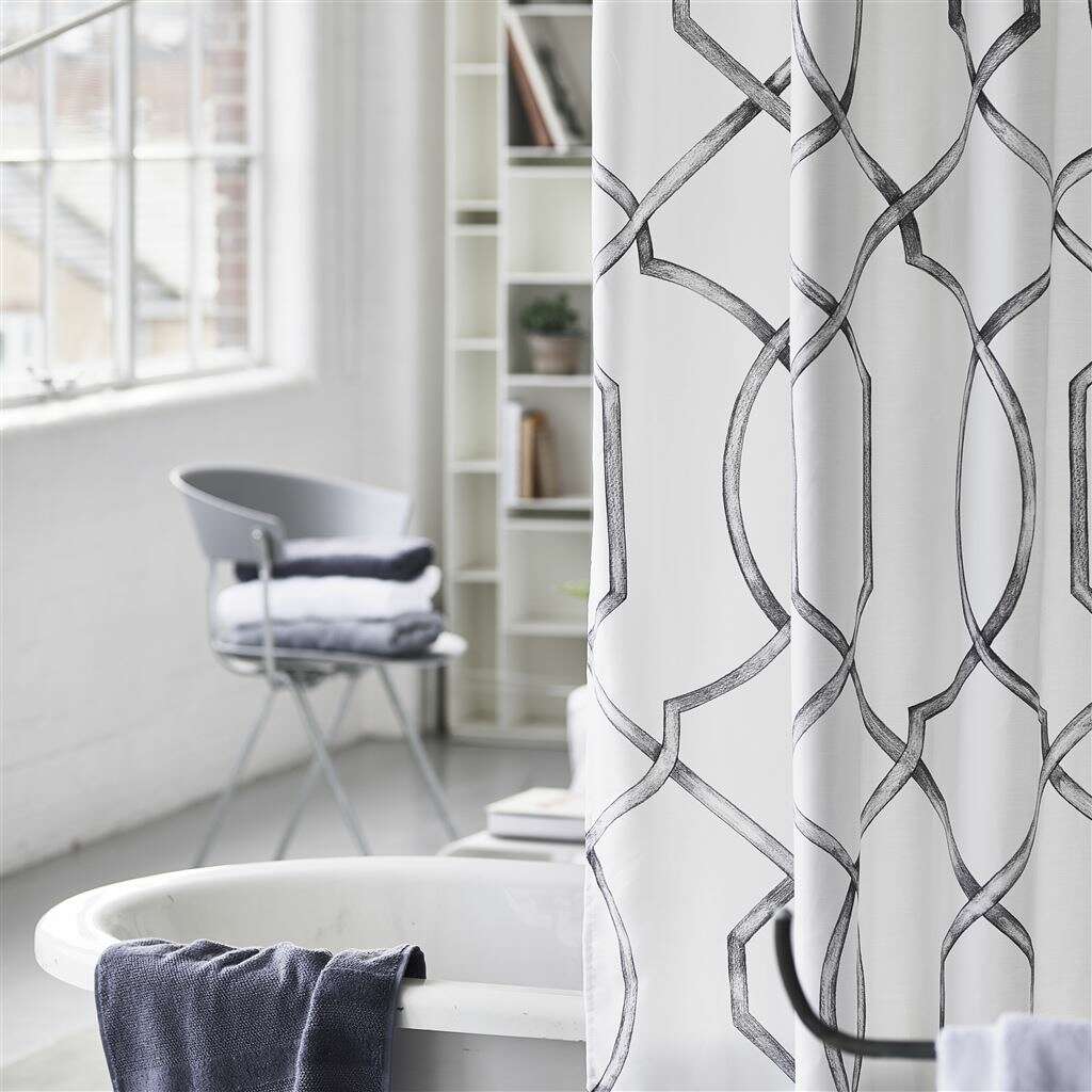 Rabeschi Slate Shower Curtain By Designers Guild | Fine Linens