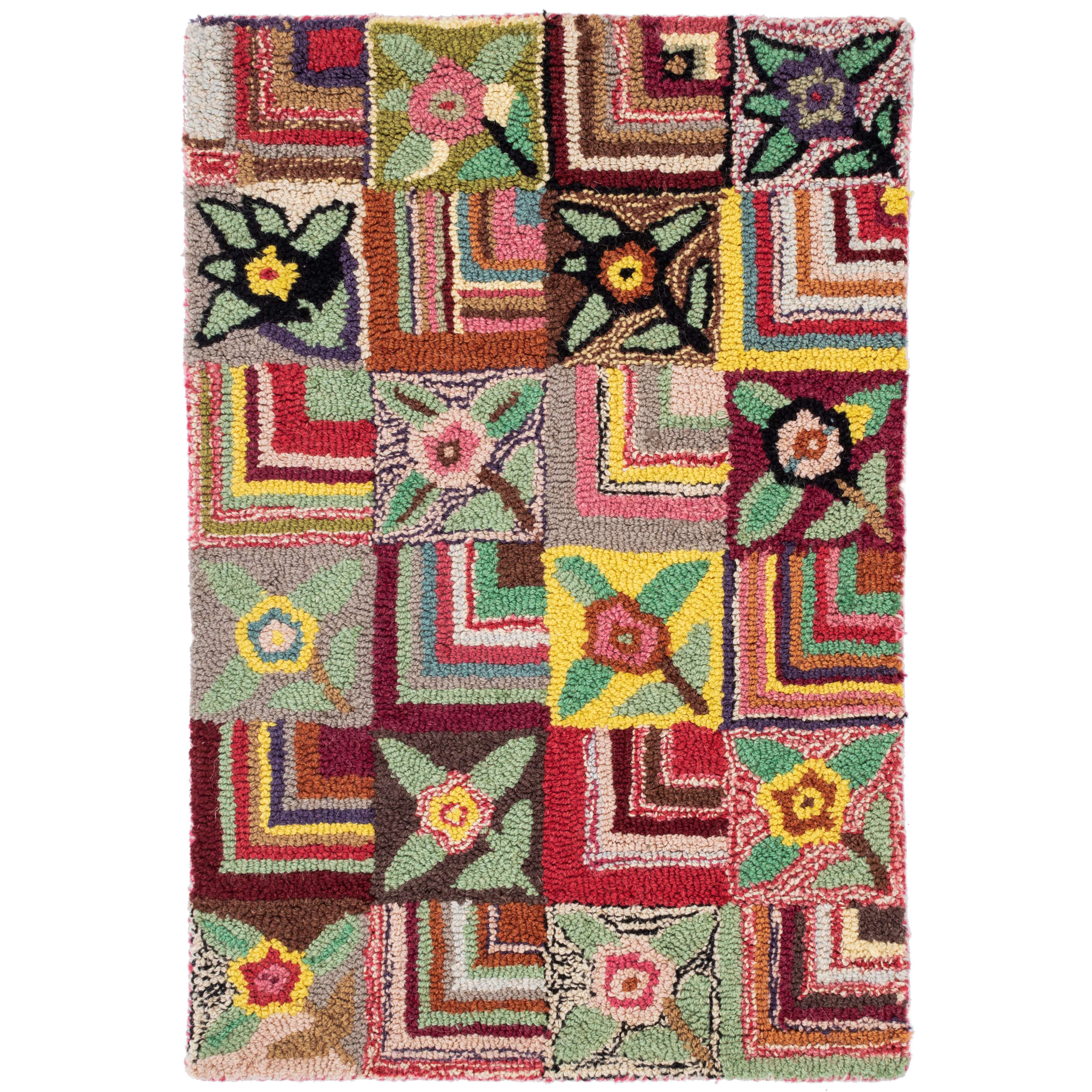 Gypsy Rose Wool Hooked Rug By Dash