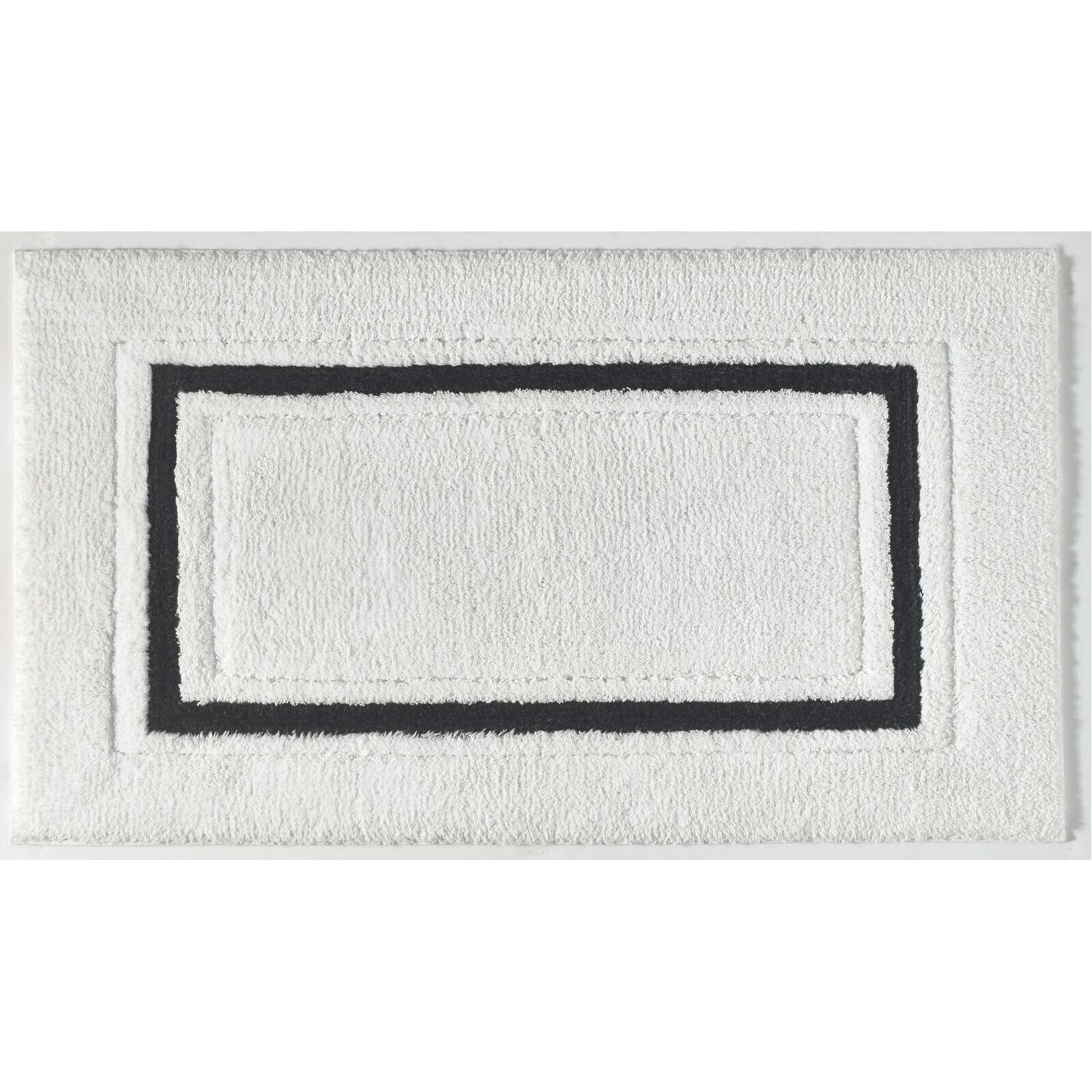 Kassatex Framed Stripe Bath Rug - Thumbnail 5