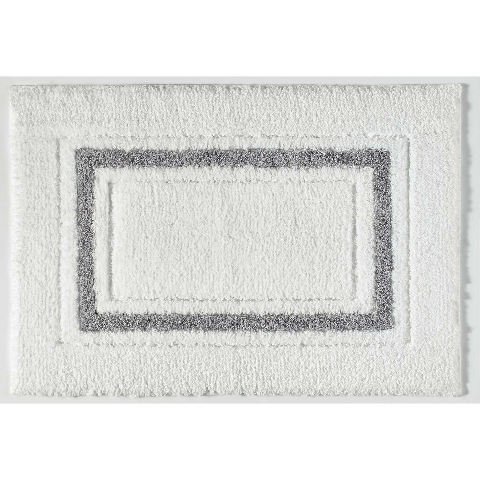 Kassatex Framed Stripe Bath Rug - Thumbnail 3