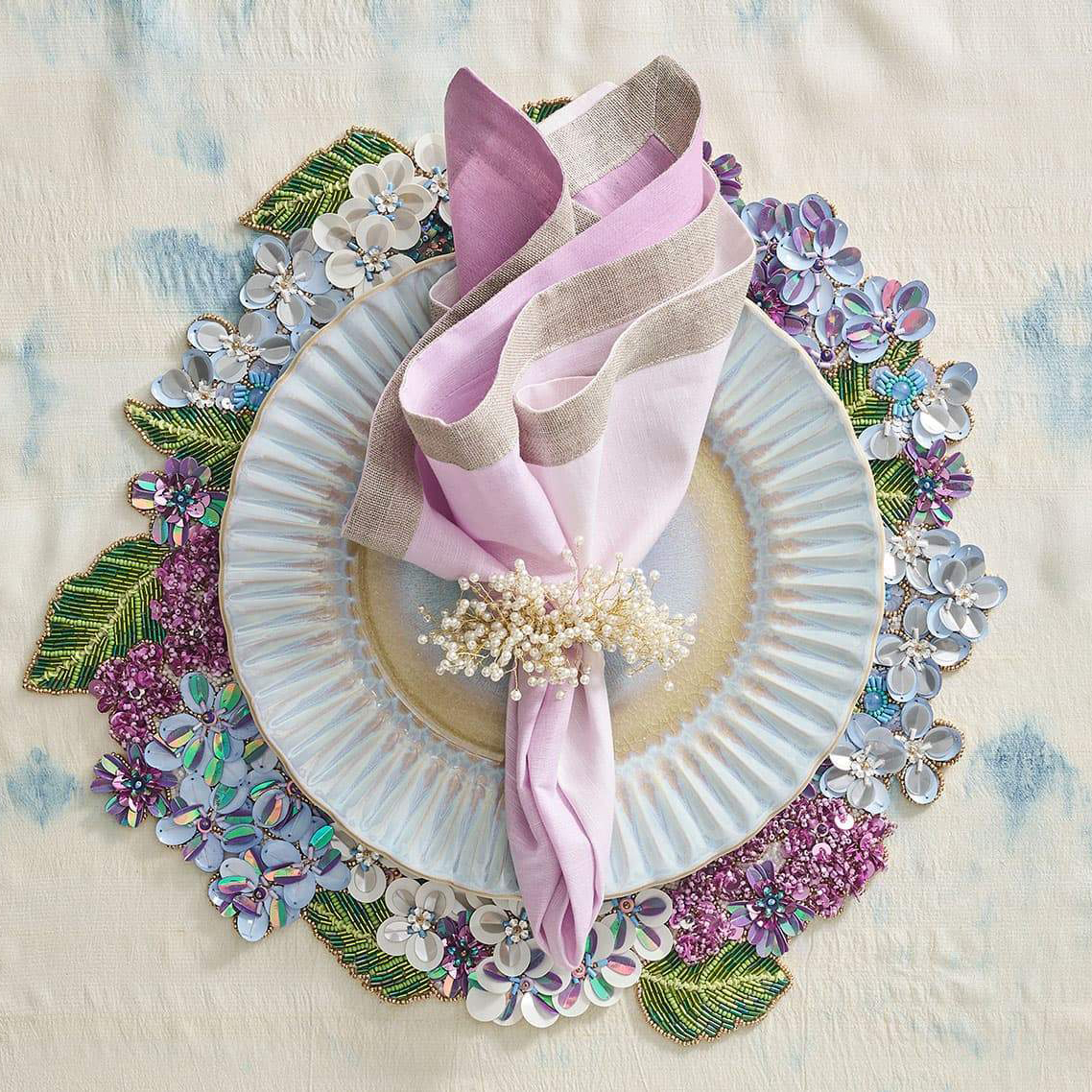 Hydrangea Placemat by Kim Seybert Fine Linens
