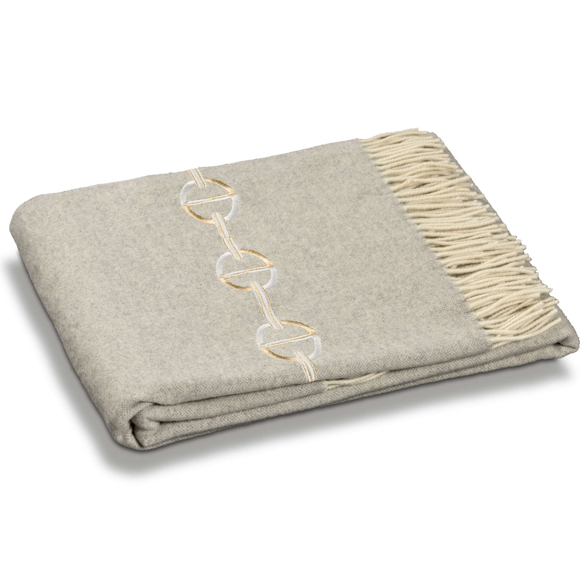 Chaine Embroidery Throw by Timothy Corrigan for DEA | Fine Linens