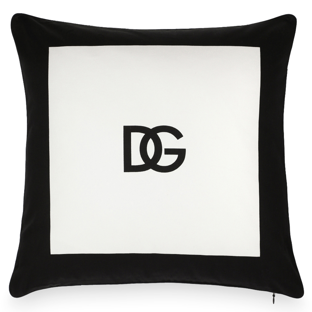 DG Logo Cotton by Dolce & Gabbana Casa Cushion