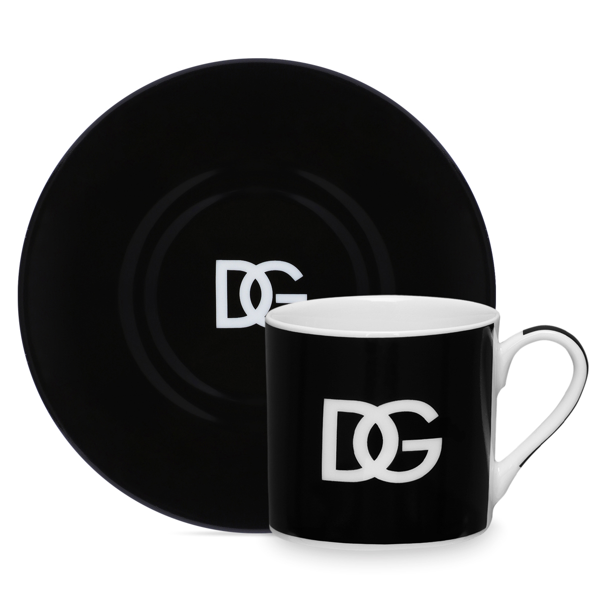 DG Logo Espresso Cup and Saucer by Dolce & Gabbana Casa