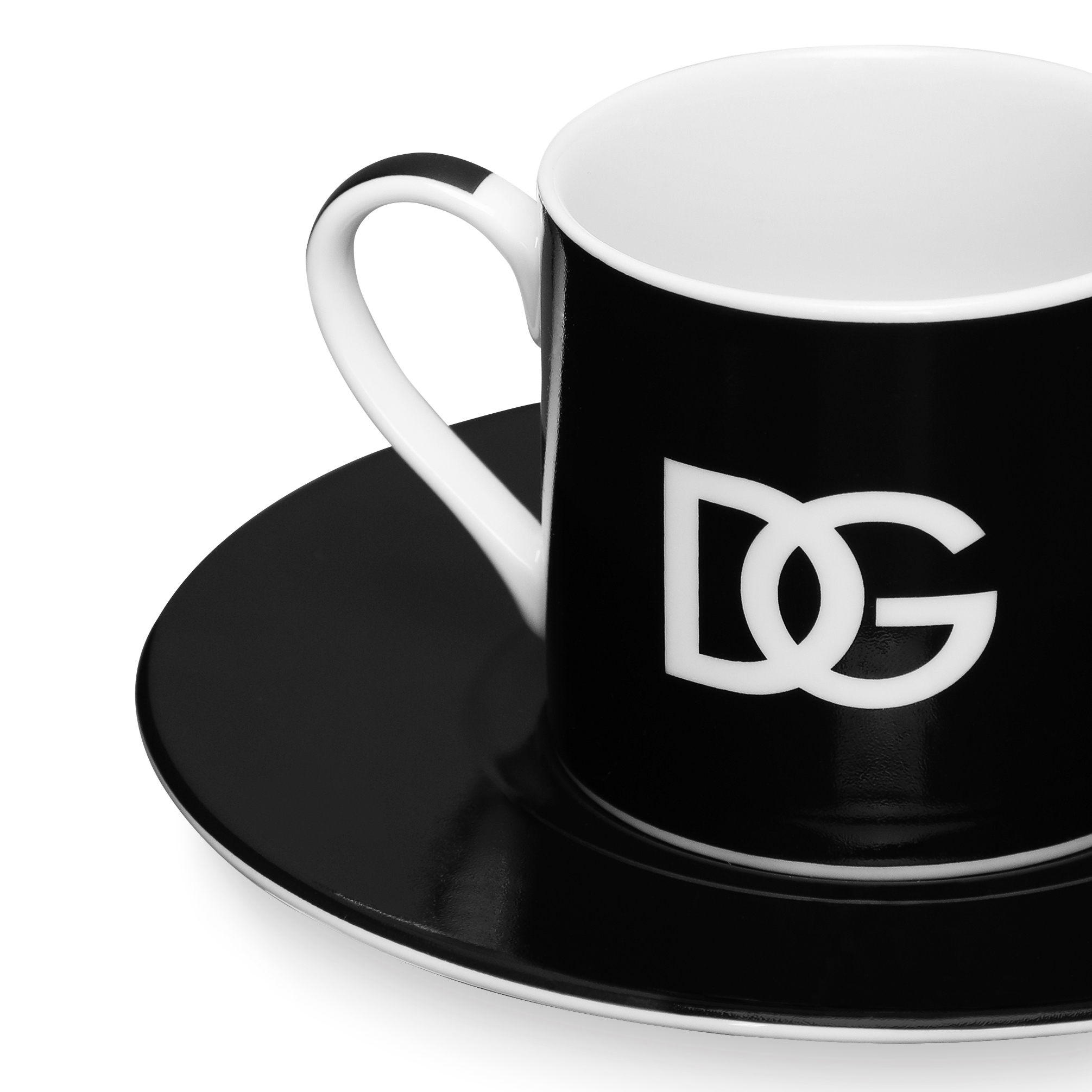 Dolce&Gabbana Casa DG Logo Espresso Cup and Saucer, Set of 2