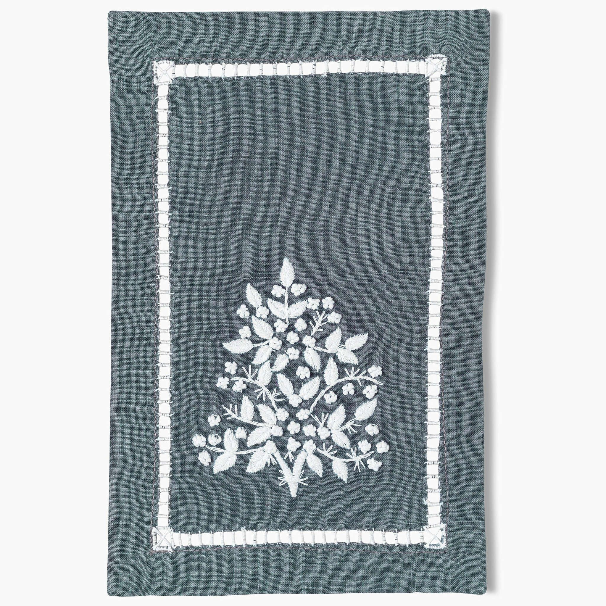 Henry Handwork Jardin Linen Cocktail Napkin - Thumbnail 3