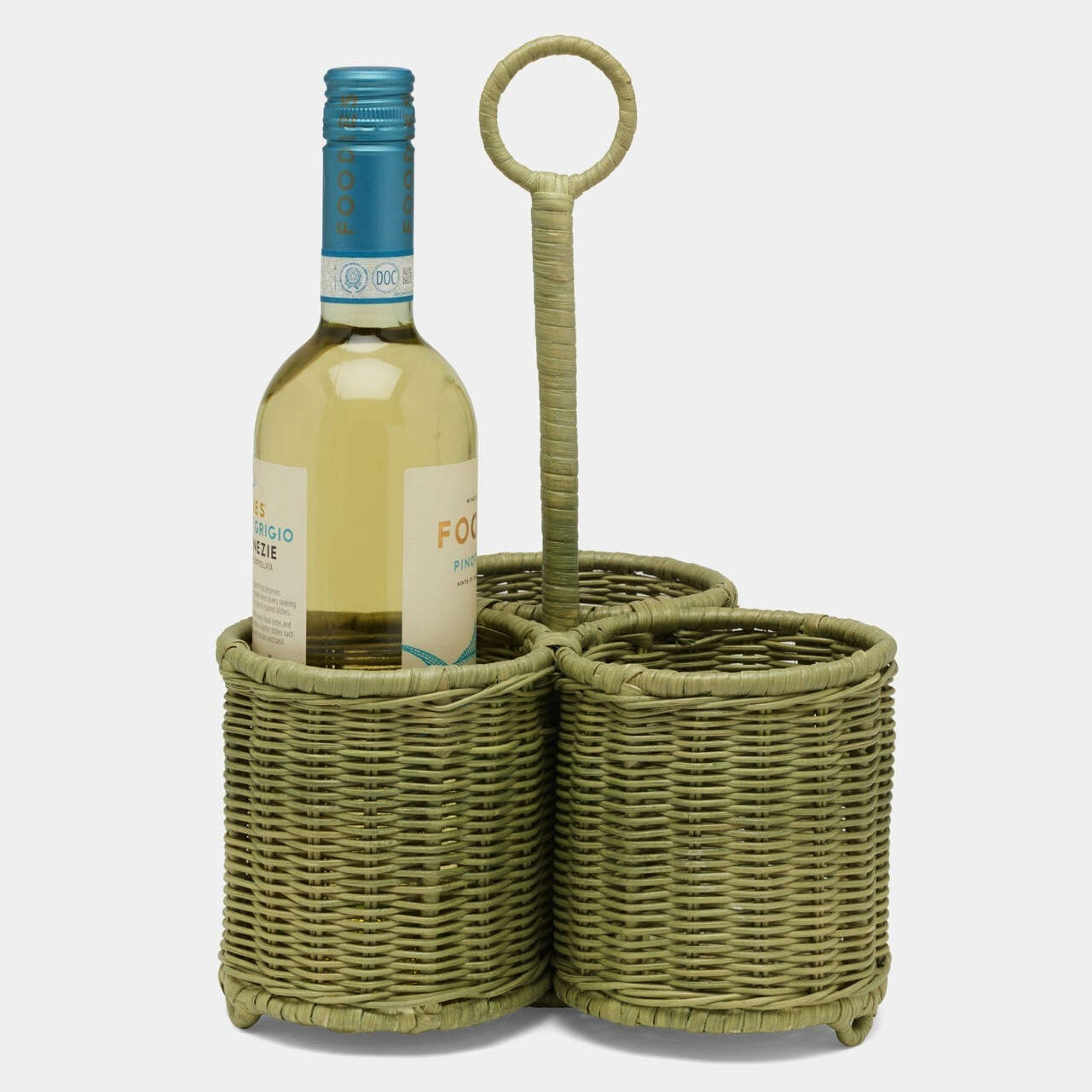 Blue Pheasant Micaela Rattan Wine Caddy - Thumbnail 4