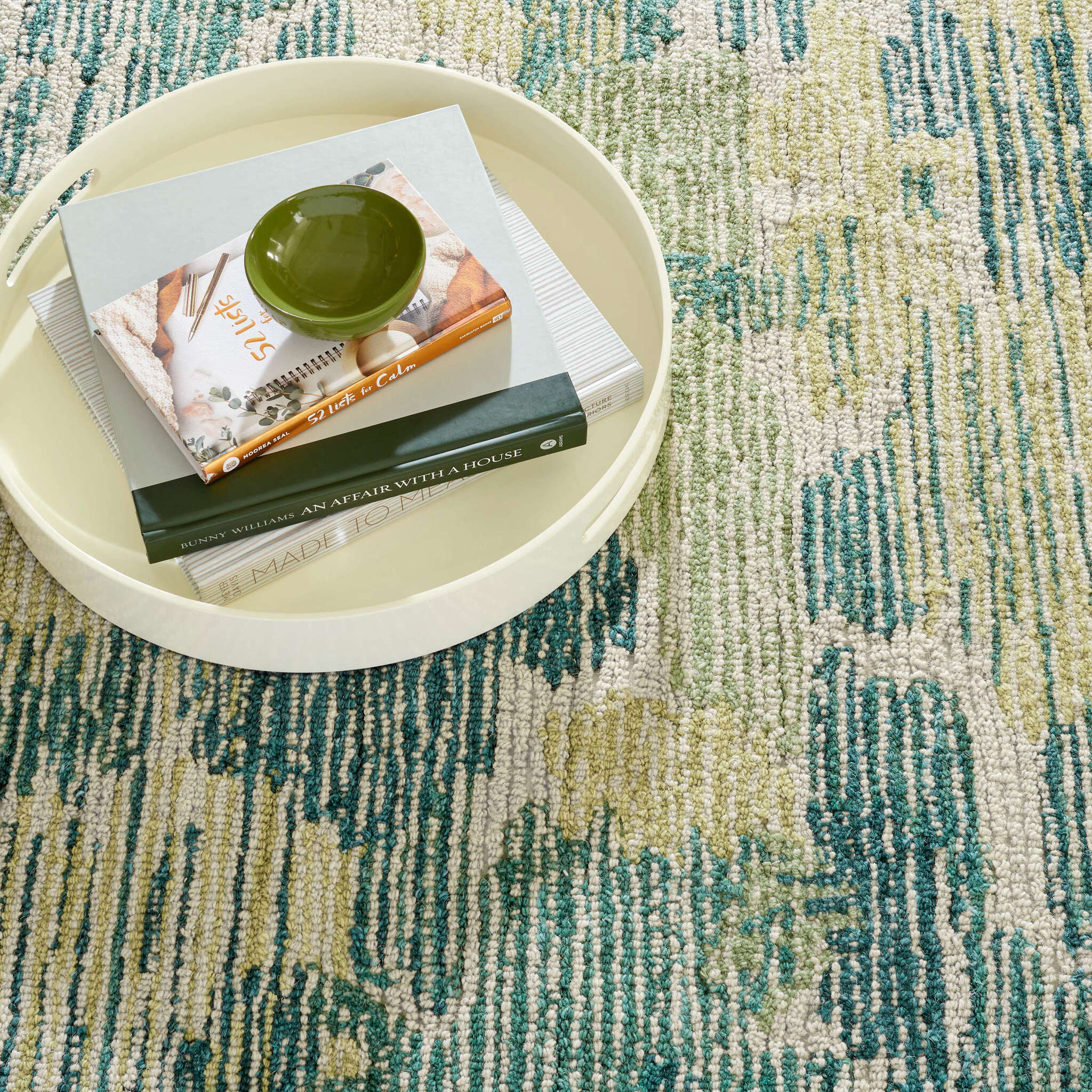 Ladycross Hand Hooked Wool Rug by Dash & Albert | Fine Linens
