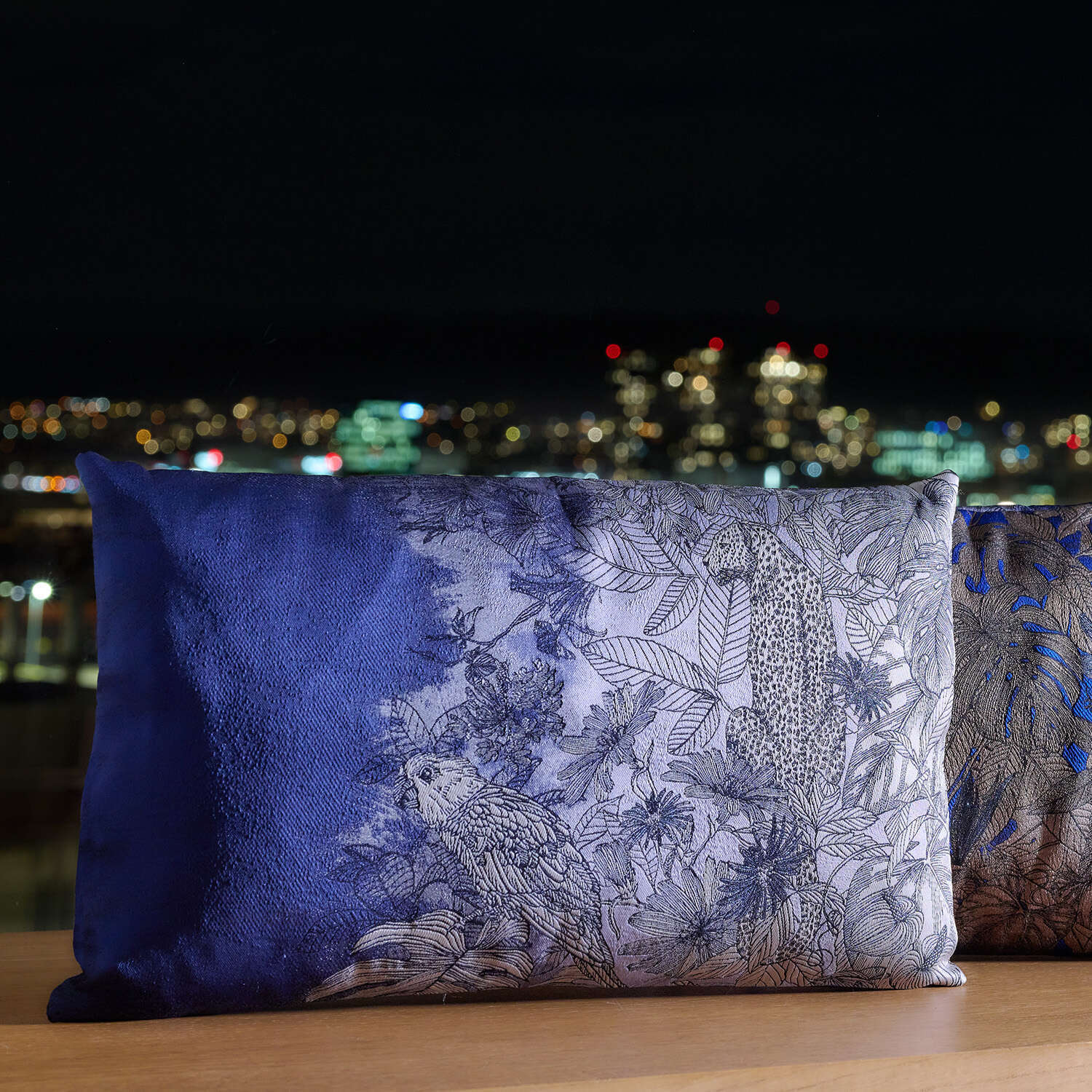 Blue Hour Decorative Pillow by Christian Fischbacher | Fine Linens