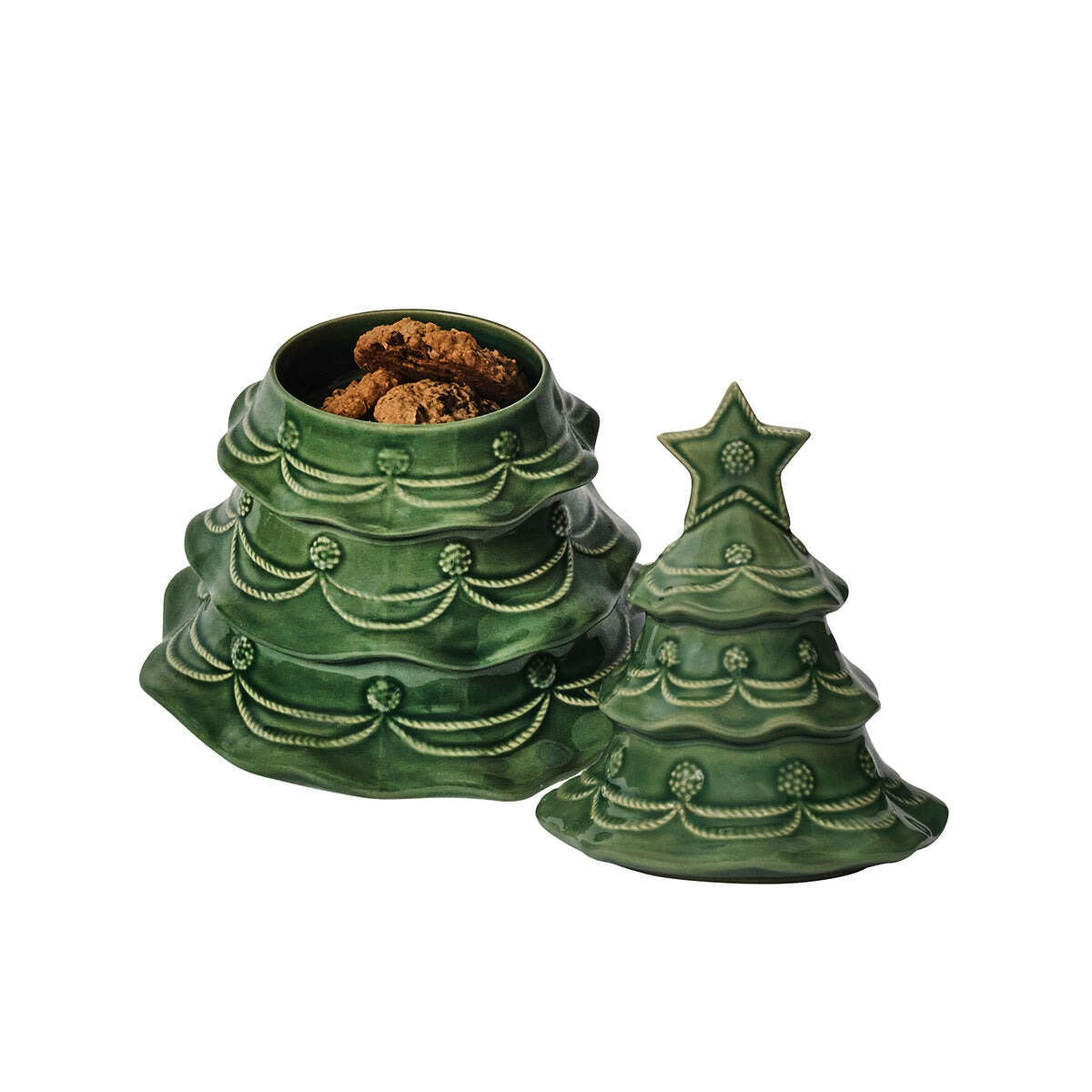 Berry & Thread Christmas Tree Cookie Jar by Juliska | Fine Linens