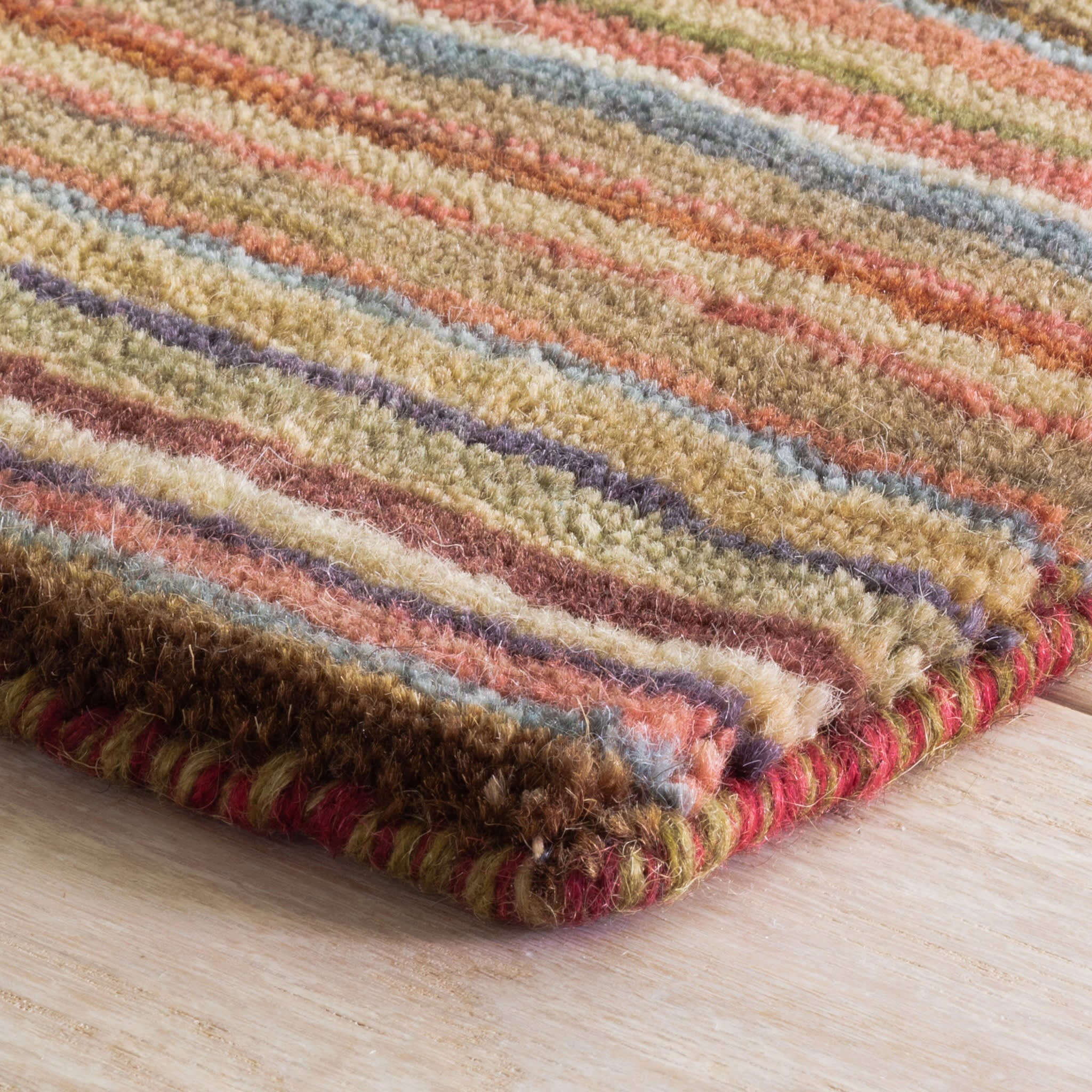 Brindle Stripe Hand Loom Knotted Wool Rug by Dash & Albert | Fine Linens