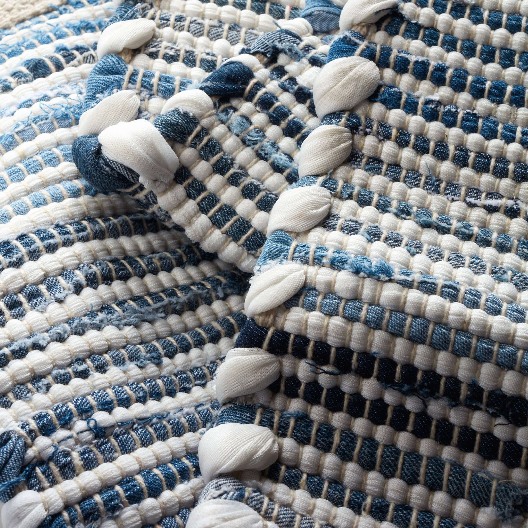 Denim Rag Ribbed Woven Cotton Rug By Dash & Albert | Fine Linens