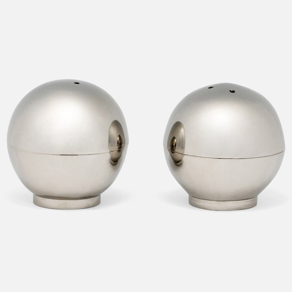 Blue Pheasant HELIOS Sphere Salt and Pepper Shakers