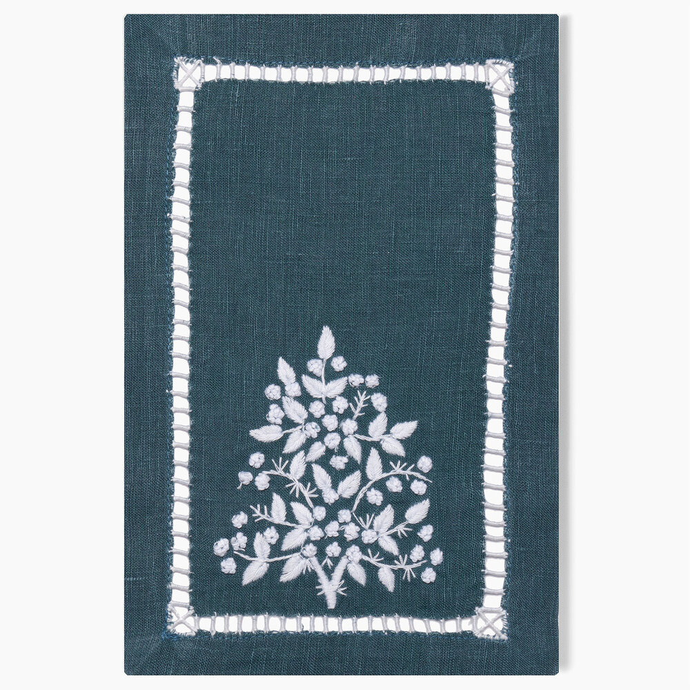 Henry Handwork Jardin Linen Cocktail Napkin