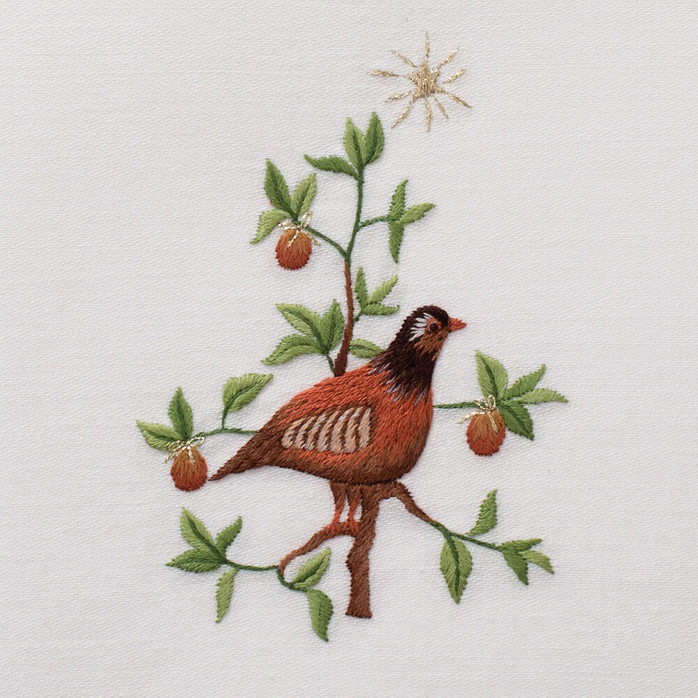 Henry Handwork Partridge Pear Dinner Napkin - Thumbnail 2