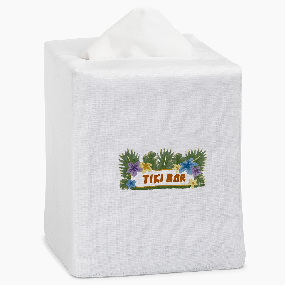 Henry Handwork Tiki Bar Tissue Box Cover - Thumbnail 2