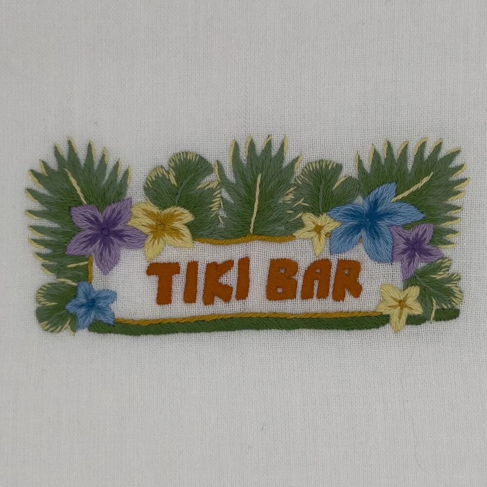 Henry Handwork Tiki Bar Tissue Box Cover - Thumbnail 4