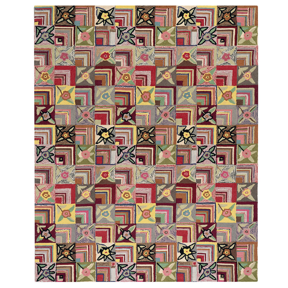 70's クロス柄 パッチワーク リアルムートン Rug D.STOCK Dalyn Silk Road SR7 Chocolate Area Rug | Carpetmart.com - Carpet