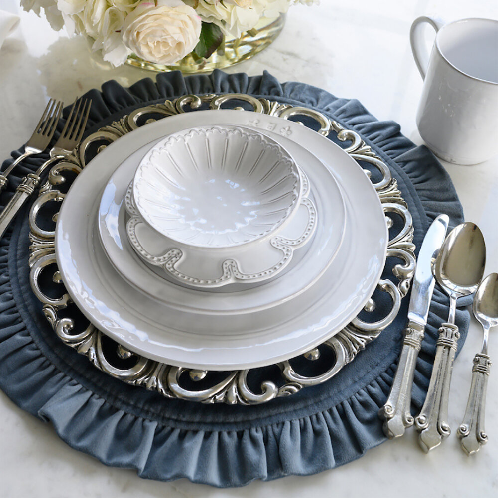 Arte Italica Bella Bianca Cresta Cereal Bowls