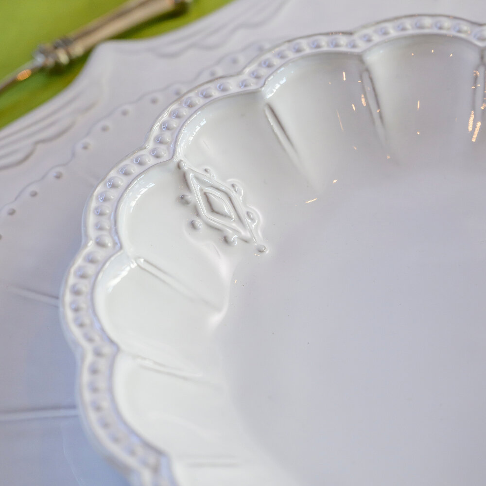 Arte Italica Bella Bianca Medallion Bowls - Thumbnail 4