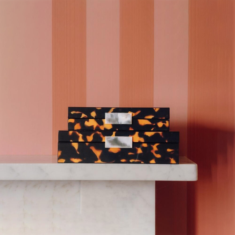 Faux Tortoise Shell Box by Addison Ross | Fine Linens