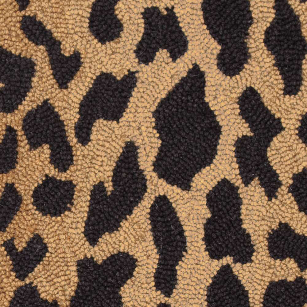 Leopard Micro Hooked Wool Rug by Dash & Albert Rug 7.6x9.6 | Fine