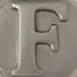 Letter F - Antique Pewter