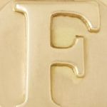 Letter F - Gold