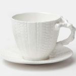 Cup & Saucer Set - White Sea Urchin