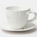 Cup & Saucer Set - White Sea Urchin