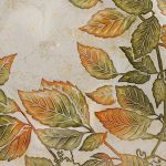 Large Glass Serving Bowl - Leaves