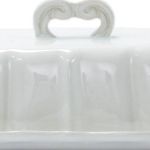Baroque Butter Dish - White