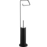 SBK Toilet Brush Set - Black Matte/Chrome