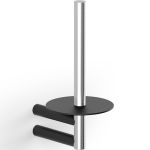 ERH Toilet Paper Holder - Stainless Steel Matte/Black Matte