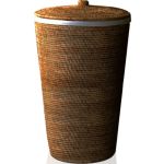 WB Round Laundry Basket - Dark Rattan