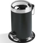 TE 30 Pedal Bin - Black/Polished Stainless Steel