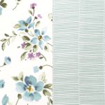 Multicolor Flowers/Blue Green Stripes