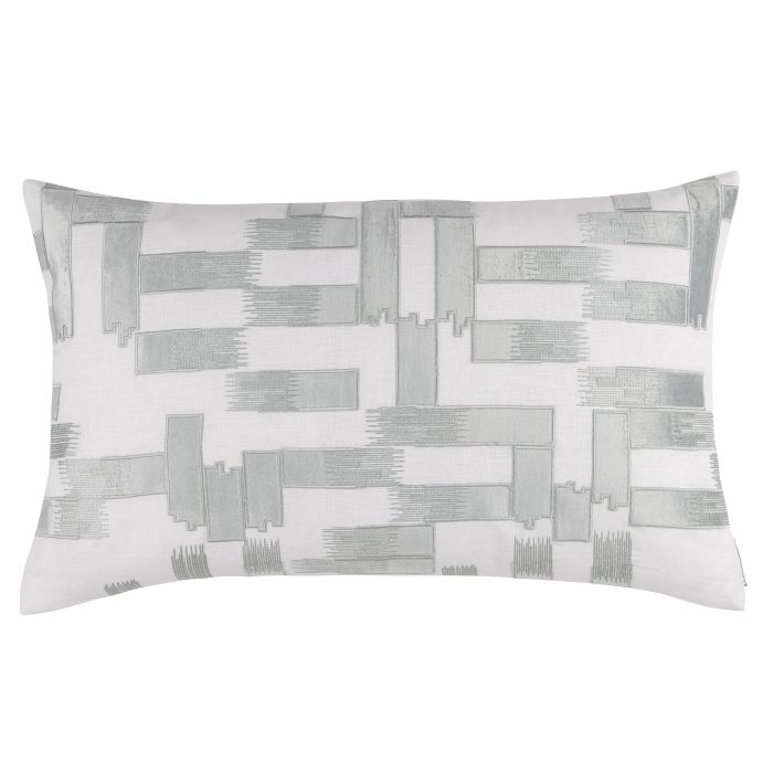 Large Rectangle Pillow - White/Aquamarine