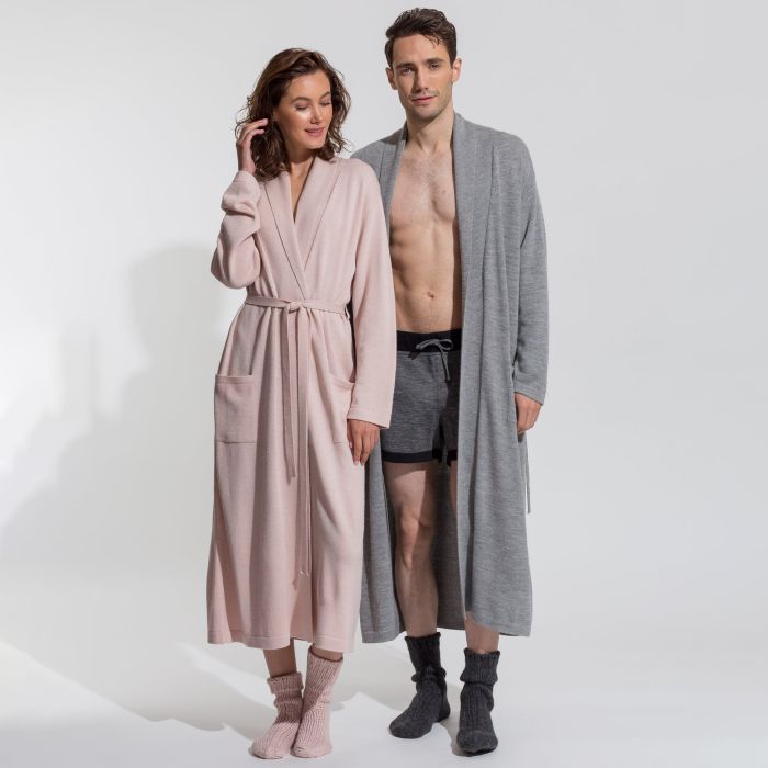 Chill Robe For Men by Alicia Adams Alpaca Robe XXL - Grey