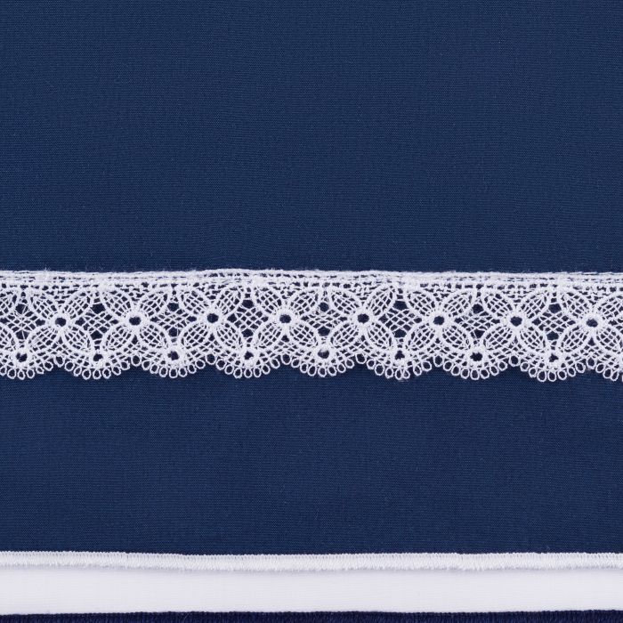 Navy/White with White Lace