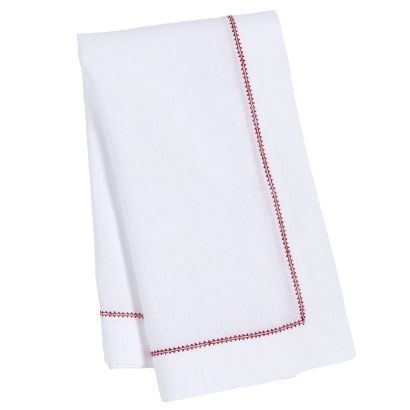 Contrast Hemstitch Table Linen By Huddleson Cocktail Napkin