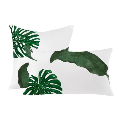 Tropical Leaves Linen By Huddleson Decorative Pillow Insert