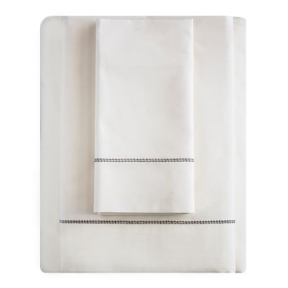Hemstitched 500 TC Cotton Percale By Huddleson Flat Sheet