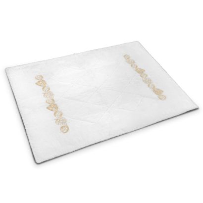 Feuillage Embroidery Soft Terry Towel by Timothy Corrigan for DEA Bath Mat