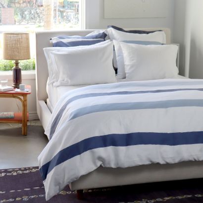 Cinta Stripe Linen by Huddleson Duvet Cover