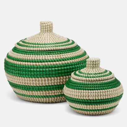 Arley by Pigeon & Poodle Basket with Lid Set