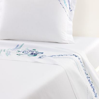 Abysses by Yves Delorme Flat Sheet