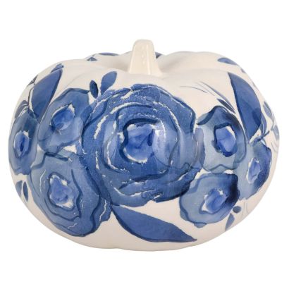 Blue Camellia by Vietri Figural Pumpkin