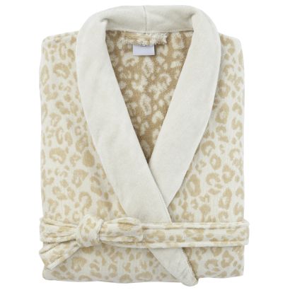 Leopard by Yves Delorme Shawl Collar Bathrobe